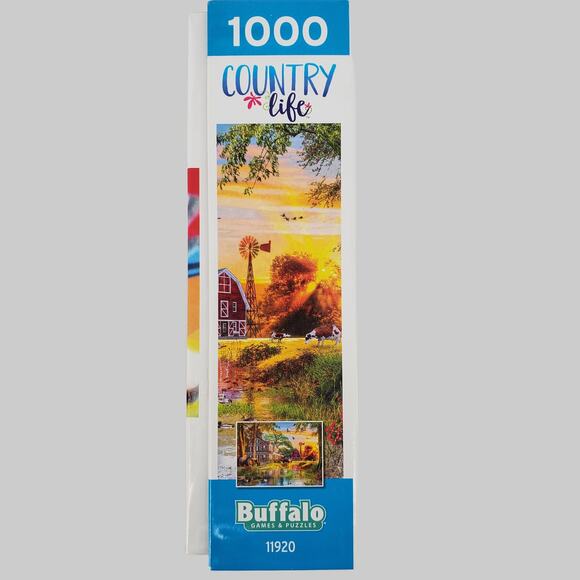 Buffalo Country Life Series‎ Sunset At The Farm 1000 Piece Puzzle Pre-Owned - Picture 4 of 7